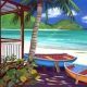 525 Beach Bums Caribbean Landscape Painting By Shari Erickson