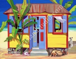 541 Banana Cabana II Coastal Painting By Shari Erickson