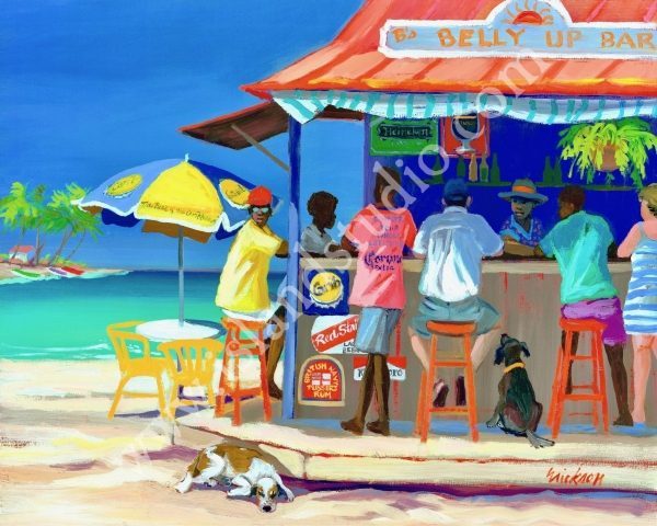 77 Belly Up Caribbean People Painting By Shari Erickson