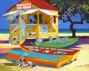 373 Coqui Hut Coastal Oil Painting By Shari Erickson