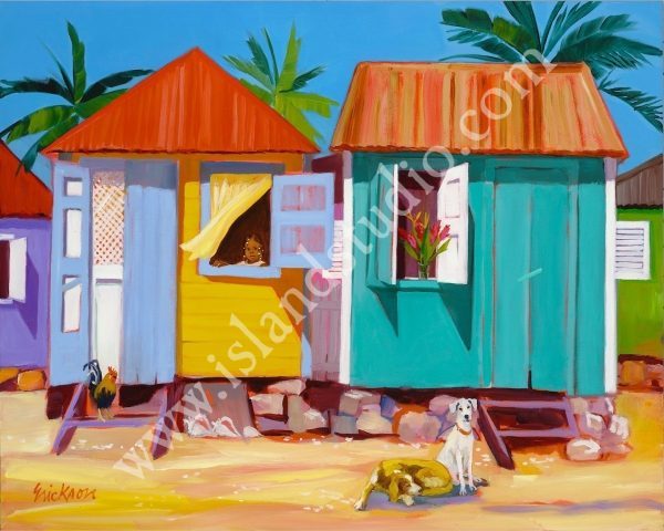 354 Chattel Row Caribbean Painting By Shari Erickson